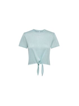 ONLY ONLY T-shirt Maglia onlamber life ss glitter Celeste Regular Fit