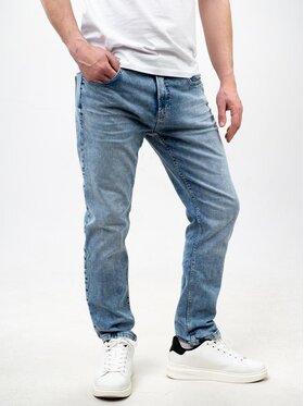 MyStars MyStars Jeansy Spodnie Jeansowe Slim Męskie Jasne Niebieskie MyStars Luke 36/34 Niebieski Slim Fit
