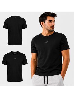 4F 4F T-Shirt 4FWSS26TTSHM3947-020S Czarny Regular Fit