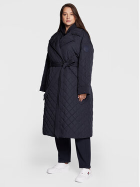 Tommy Hilfiger Curve Tommy Hilfiger Curve Bunda pro přechodné období Cry WW0WW36458 Tmavomodrá Relaxed Fit