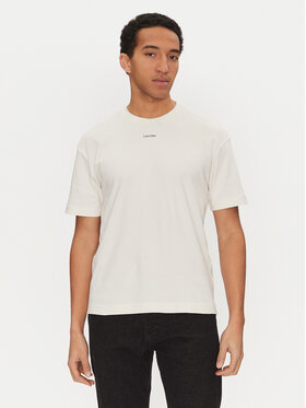 Calvin Klein Calvin Klein T-krekls Nano Logo K10K112487 Balts Regular Fit