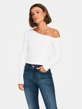 ONLY ONLY Halenka Live Love 15344398 Bílá Slim Fit