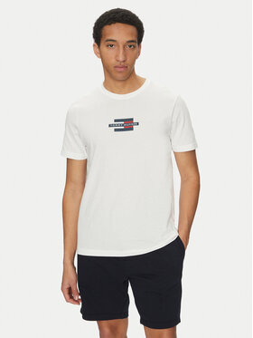 Tommy Hilfiger Tommy Hilfiger Tričko Flag Box MW0MW38636 Biela Regular Fit