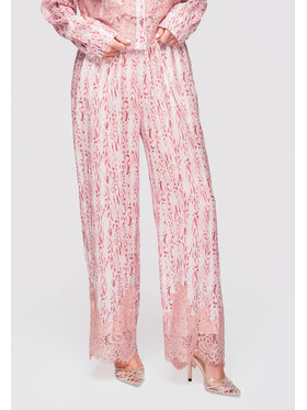 Ombre Ombre Spodnie materiałowe OW-PA-E0006 Różowy Relaxed Fit