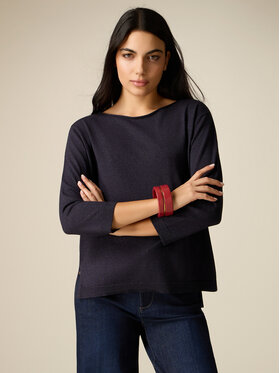 Oltre Oltre Sweter M040J005342N034 Niebieski Regular Fit