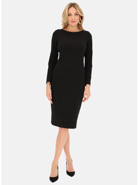 L’AF L’AF Sukienka dzianinowa Dama Czarny Slim Fit