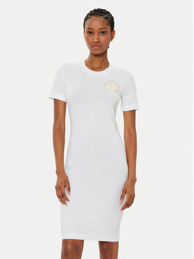 Versace Jeans Couture Versace Jeans Couture Rochie de zi 78HAOT00 Alb Slim Fit