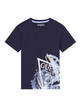 Guess Guess T-Shirt L6RI14 K8HM4 Tmavomodrá Regular Fit