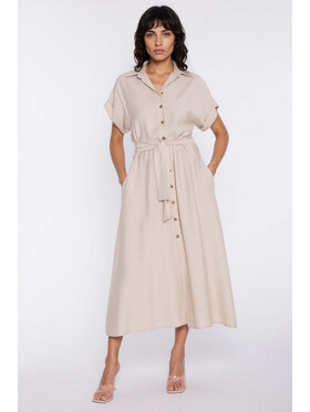 NIFE NIFE Každodenní šaty S294 Béžová Modern Relaxed Fit