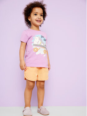 NAME IT NAME IT T-Shirt 13213347 Fioletowy Regular Fit