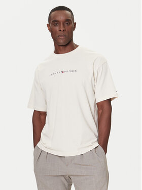 Tommy Hilfiger Tommy Hilfiger Tricou UM0UM03685 Écru Relaxed Fit