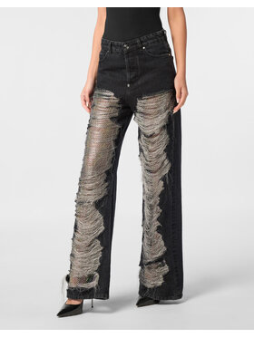 PHILIPP PLEIN PHILIPP PLEIN Jeansy 24257 Czarny Skater Fit