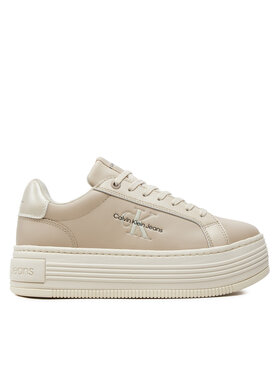 Calvin Klein Jeans Calvin Klein Jeans Snīkeri Bold Platf Low Lace Lth Ml Mtl YW0YW01516 Bēšs