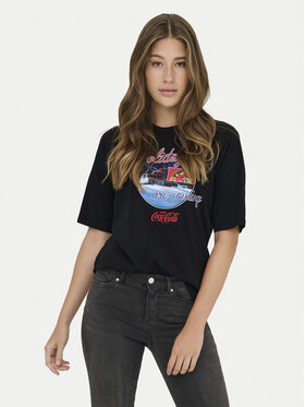 ONLY ONLY Тишърт Coca Cola 15355794 Черен Regular Fit