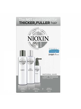 Nioxin Nioxin System 1 zestaw szampon do włosów 150ml + odżywka do włosów 150ml + kuracja 50ml Odżywka