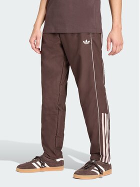 adidas adidas Spodnie dresowe HALF STRIPES Brązowy Regular Fit