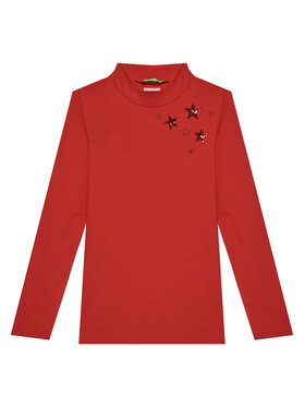 United Colors Of Benetton United Colors Of Benetton Krekls ar augstu apkakli 3Q8DC10L1 Sarkans Regular Fit