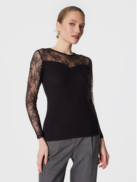 NAF NAF NAF NAF Pulover Marie ML THNT166A Črna Regular Fit