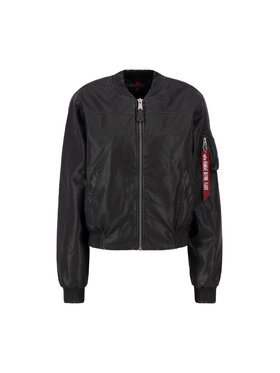 Alpha Industries Alpha Industries Kurtka bomber MA-1 Faux Leather Vintage Bomber Jacket Women Czarny Regular Fit