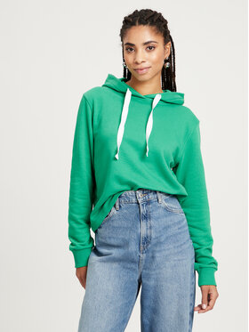 Cross Jeans Cross Jeans Bluza 65404-645 Zielony Hoodie Fit