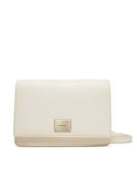 Calvin Klein Calvin Klein Torebka Hardware Flap Crossbody K60K612967 Écru
