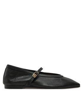 Tommy Hilfiger Tommy Hilfiger Балетки Ballerina Maryjane Soft Leather FW0FW08354 Чорний