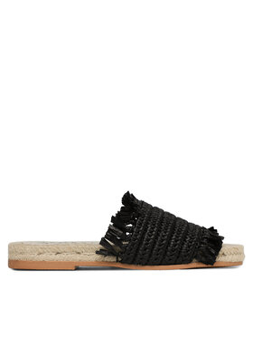 Manebi Manebi Espadrile Fringed Knots Raffia Jute Sandals V 3.1 Y0 Crna