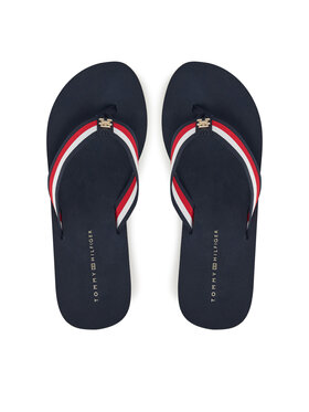 Tommy Hilfiger Tommy Hilfiger Varbavahesandaalid Th Corporate Wedge Beach Sandal FW0FW08520 Tumesinine