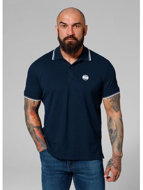 PITBULL PITBULL Polo Koszulka Granatowy Regular Fit