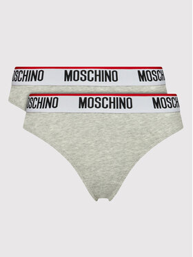 MOSCHINO Underwear & Swim 2 pāru brazīliešu biksīšu komplekts 4745 9003 Pelēks