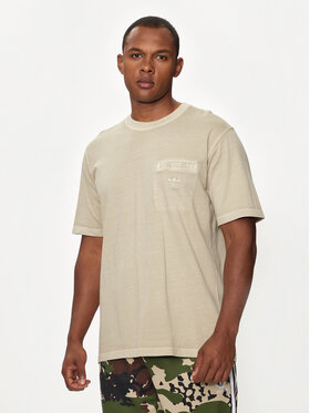 adidas adidas Tričko Trefoil Essentials+ IS1763 Béžová Regular Fit