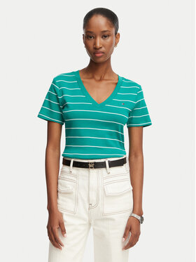 Tommy Hilfiger Tommy Hilfiger Тишърт New Cody WW0WW40584 Зелен Slim Fit