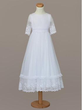 SLY SLY Sukienka 4SM-20A Biały Comfortable Fit