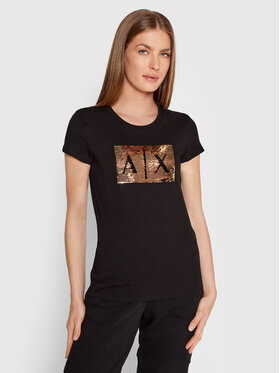 Armani Exchange Armani Exchange Póló 8NYTDL YJ73Z 6231 Fekete Slim Fit
