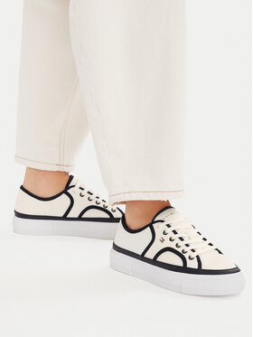 Tommy Hilfiger Tommy Hilfiger Tenisówki Platform Vulc Piping FW0FW09394 Biały