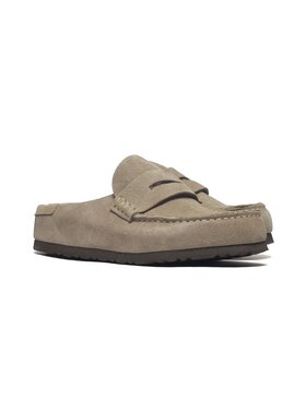 Birkenstock Birkenstock Klapki Naples Wrapped Suede Leathe Brązowy