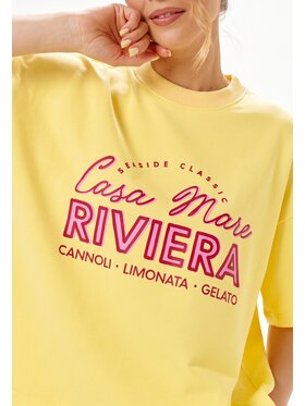 Mirons Mirons T-Shirt Print Beżowy Regular Fit