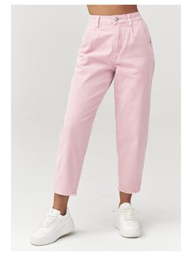 Makadamia Makadamia Jeansy C31 Różowy Baggy Fit