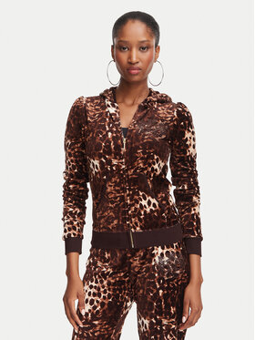 Juicy Couture Juicy Couture Majica dugih rukava Robyn JCWAS226338 Smeđa Slim Fit