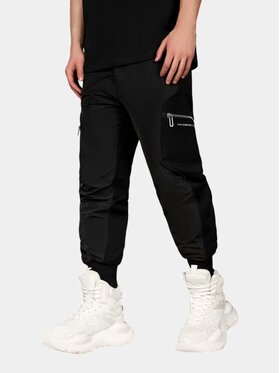 MADE BY SOCIETY MADE BY SOCIETY Spodnie materiałowe Pantaloni Nomad - P17185 Czarny Basic Fit