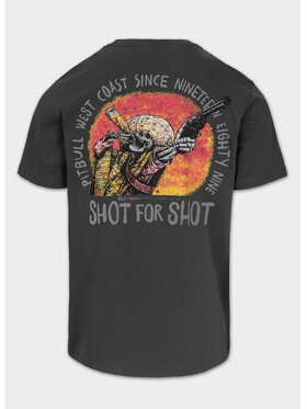PITBULL PITBULL T-Shirt Koszulka męska SHOT FOR SHOT L Szary Regular Fit