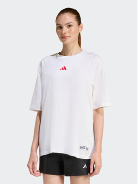 adidas adidas T-Shirt 158838 Biały Oversize