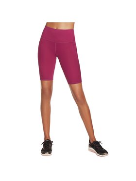 Skechers Skechers Szorty sportowe Skechers Go Walk High Waisted Bike Short Różowy Slim Fit