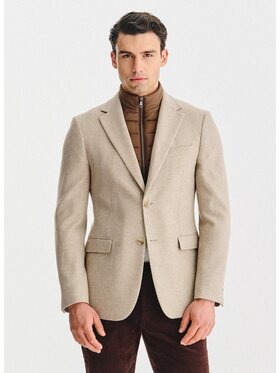 Pako Lorente Pako Lorente Marynarka P25WF-3X-011 Beżowy Classic Fit