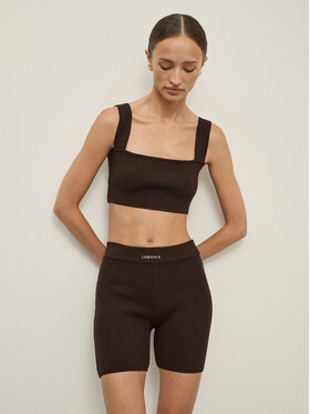 La Mania La Mania Top NEVER Brązowy Classic Fit