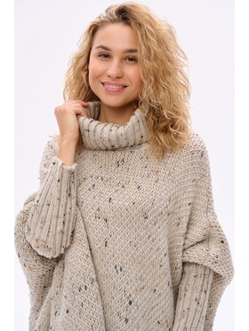 blue shadow blue shadow Sweter Tris Beżowy Regular Fit