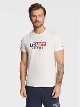 Tommy Jeans Tommy Jeans T-Shirt Entry Flag DM0DM14023 Biały Regular Fit