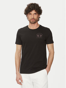 La Martina La Martina T-shirt Vernie MAR009 JS206 Crna Regular Fit
