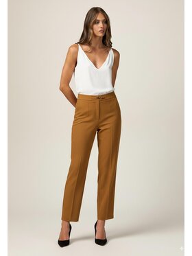 Oltre Oltre Pantaloni di tessuto P734R008768N012 Marrone Regular Fit