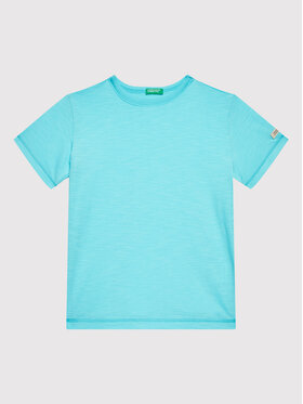 United Colors Of Benetton United Colors Of Benetton T-Shirt 3MM5C103W Niebieski Regular Fit